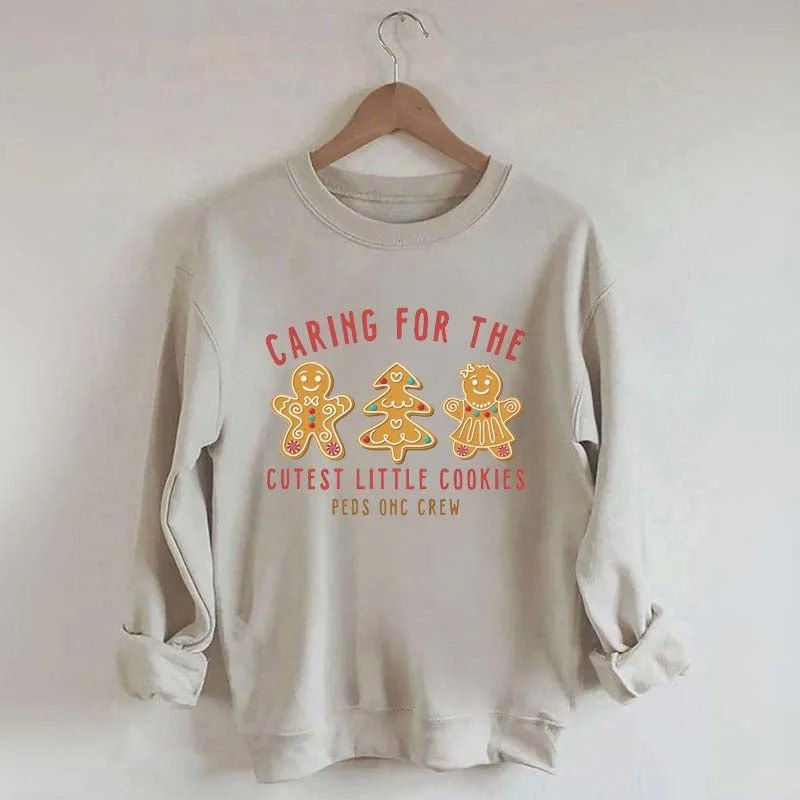 Sweatshirts with animal print -Caring For The Cutest Little Cookies Sweatshirt