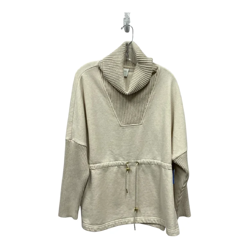 Sweatshirts with flared cuffs -Sweatshirt Collar By Varley In Beige, Size:M