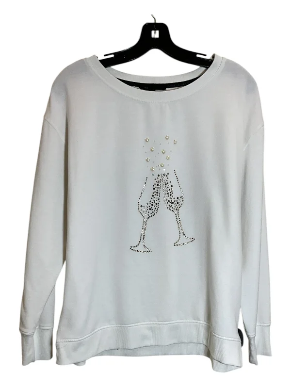 Warm sweatshirts for holiday nights -Sweatshirt Collar By Jane And Delancey In Cream, Size: L