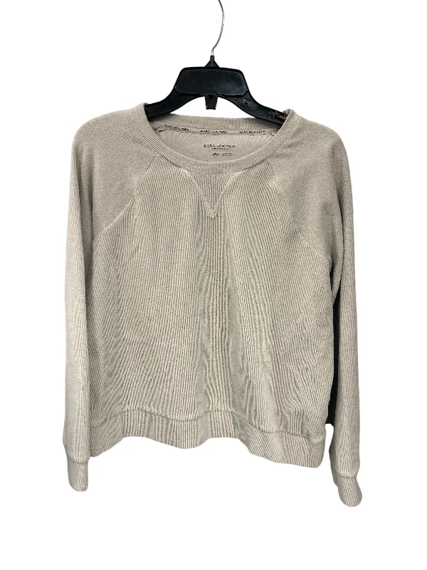 Sweatshirts with fitted cuffs -Sweatshirt Crewneck By Marc New York In Tan, Size: S