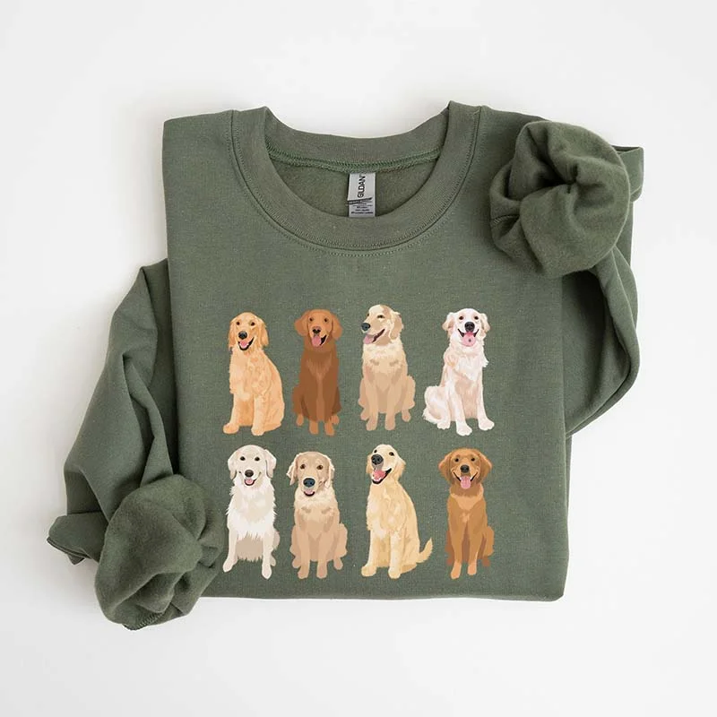 Sweatshirts with front ruffles -Golden Retriever Mama Sweatshirt