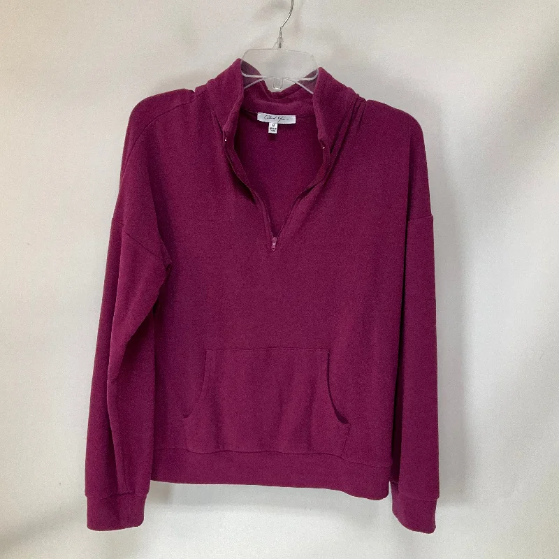 Sweatshirts with side fringes -Sweatshirt Collar By Cmc In Purple, Size: M