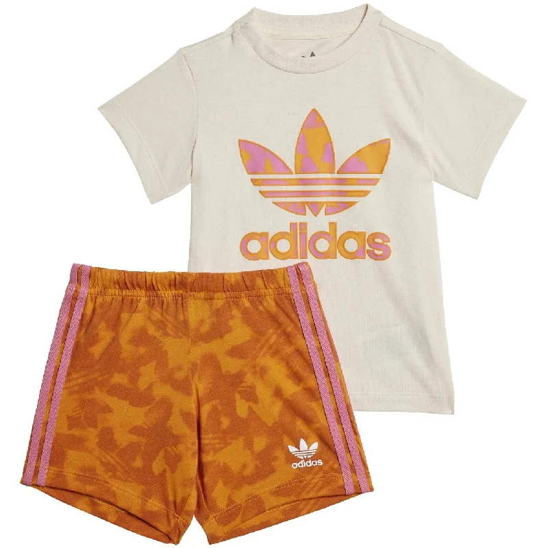 corduroy running shorts -adidas Originals Wonder White Shorts Tee Set