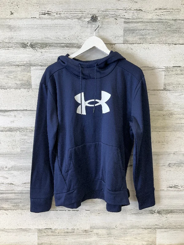 Thick sweatshirts for cold days -Sweatshirt Hoodie By Under Armour In Navy, Size: L