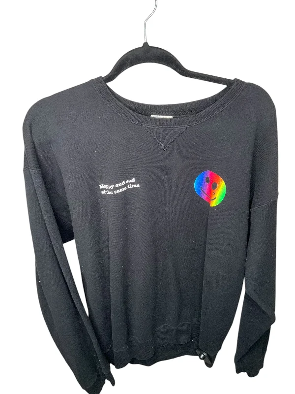 Lightweight sweatshirts for fall style -Sweatshirt Crewneck By Hanes In Black, Size: L