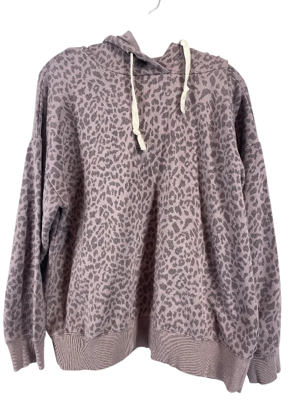 Sweatshirts with stripe design -Sweatshirt Hoodie By Buffalo David Bitton In Animal Print, Size: L