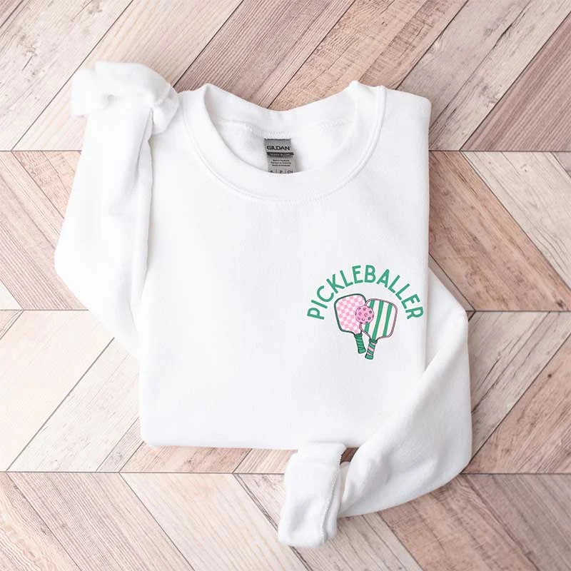 Sweatshirts for back-to-school -Preppy Pickleballer Sweatshirt