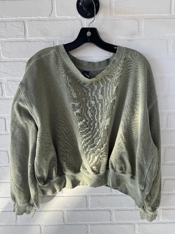 Sweatshirts with gold trim -Sweatshirt Crewneck By Old Navy In Green, Size: Xl