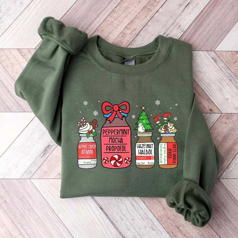 Sweatshirts with lantern sleeves -Nurse Christmas Nicu Doctor Sweatshirt