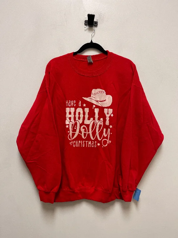 Sweatshirts for evening strolls -Sweatshirt Crewneck By Gildan In Red, Size: Xl