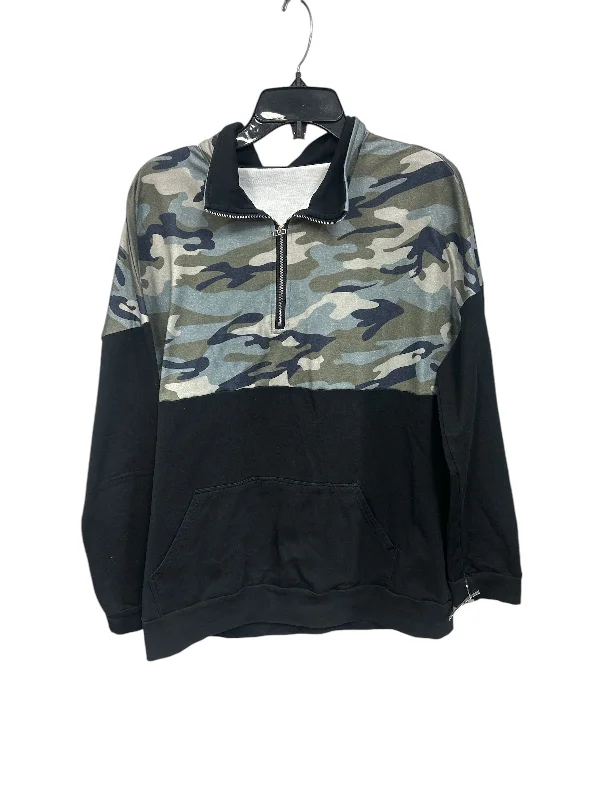 Sweatshirts with wave print -Sweatshirt Collar By Cme In Camouflage Print, Size: Xl