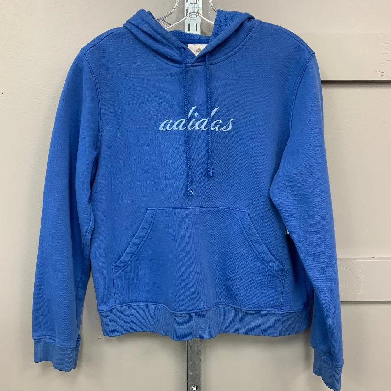 Red sweatshirts for festive season -Sweatshirt Hoodie By Adidas In Blue, Size: L