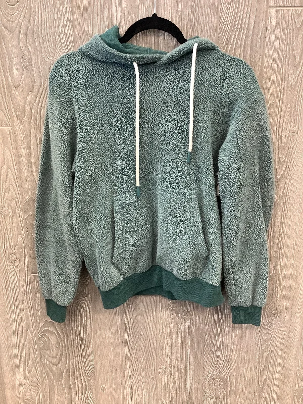 Sweatshirts with side tie -Sweatshirt Hoodie By Clothes Mentor In Green, Size: S