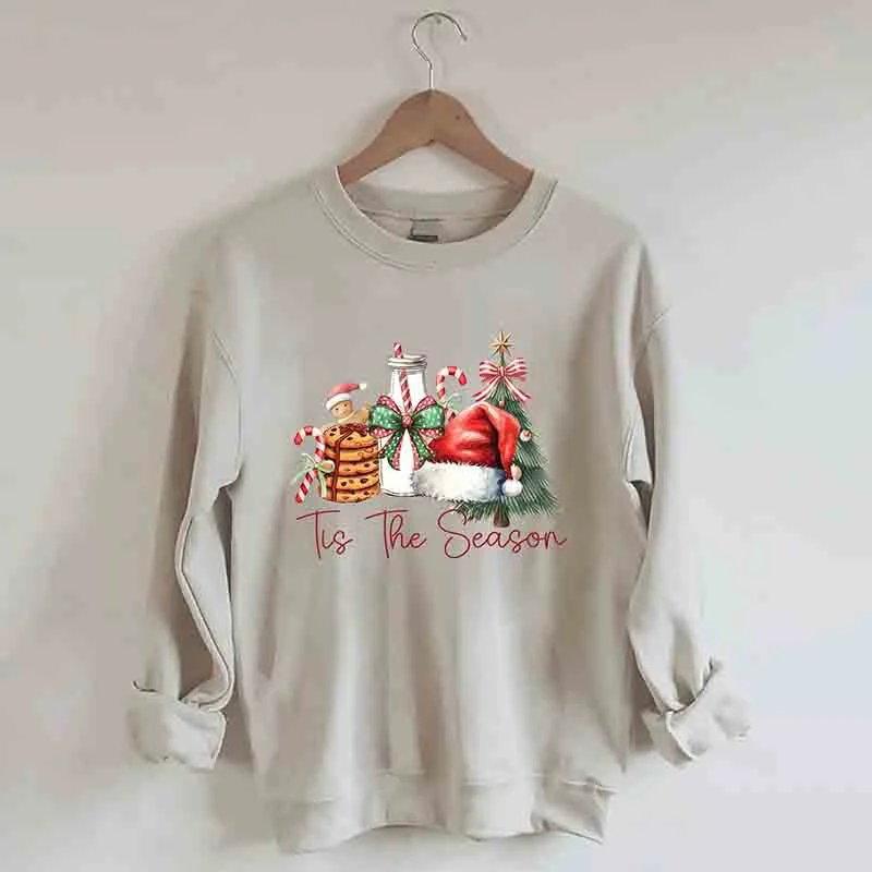 Green sweatshirts for winter days -Tis The Season Gift Sweatshirt