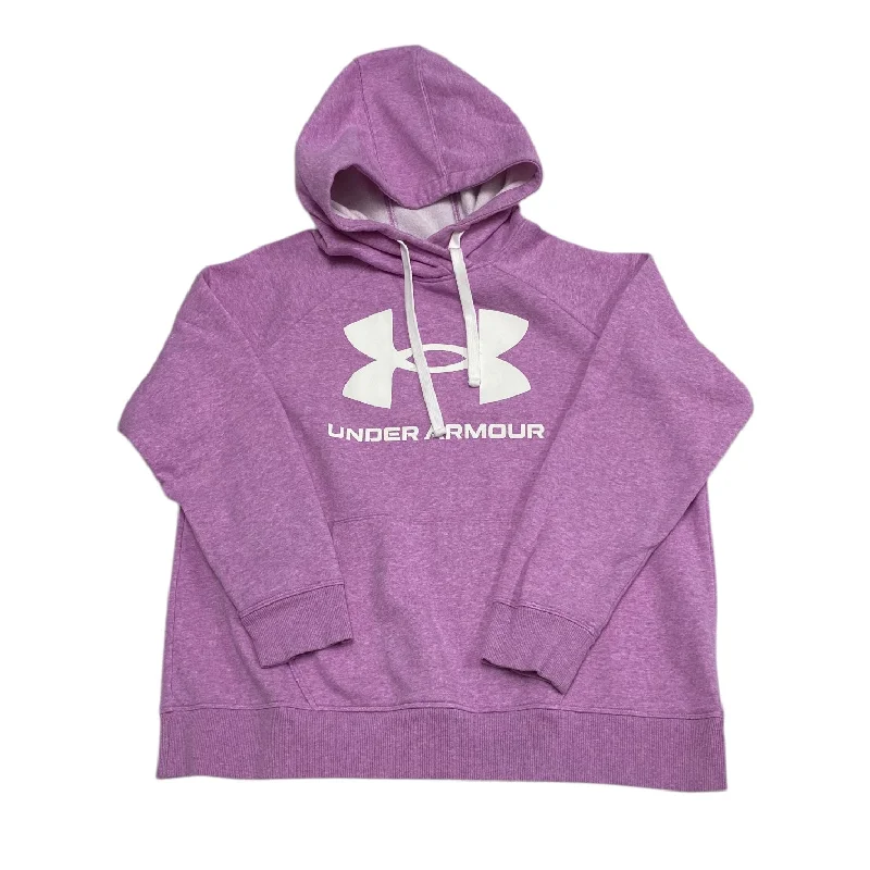 White sweatshirts for summer -Athletic Sweatshirt Hoodie By Under Armour In Purple, Size: L