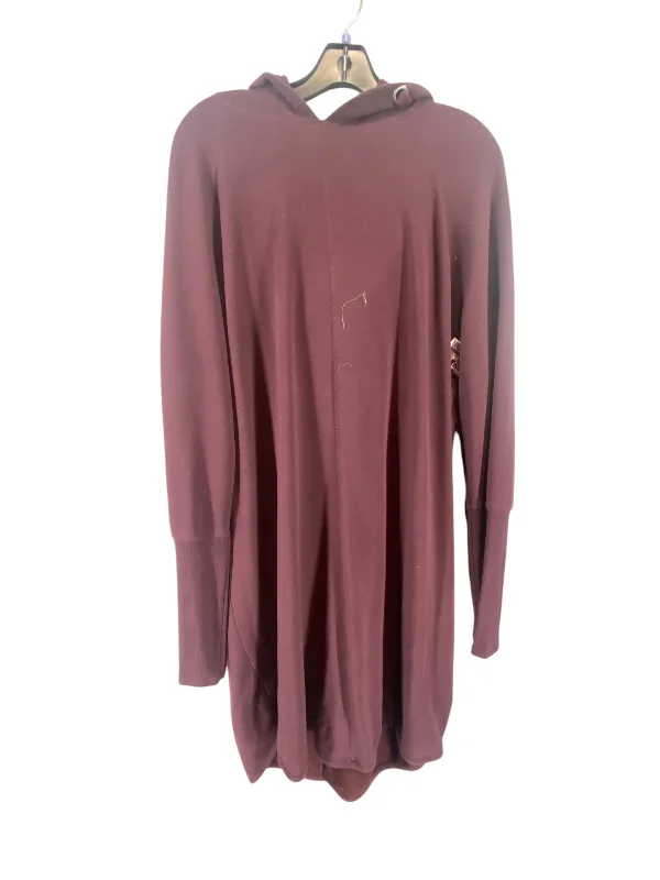 Sweatshirts with ribbed hem -Athletic Sweatshirt Hoodie By Athleta In Maroon, Size: Xl