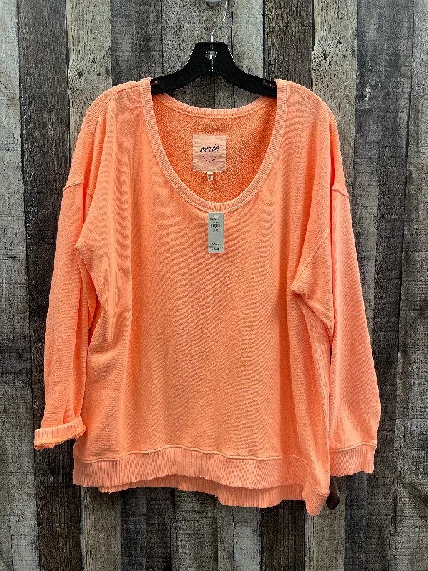 Sweatshirts with leaf design -Sweatshirt Crewneck By Aerie In Orange, Size: Xs