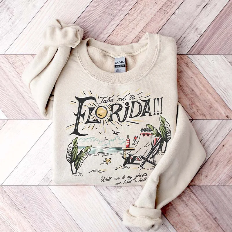 Sweatshirts for cold classrooms -Take Me to Florida Girls Trip Matching Sweatshirt