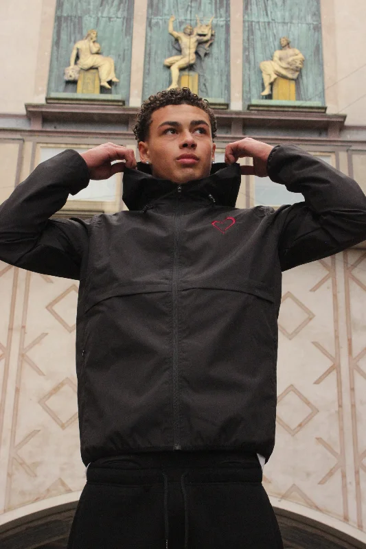 Jacket with diamond pattern -Windjacket with Red Logo