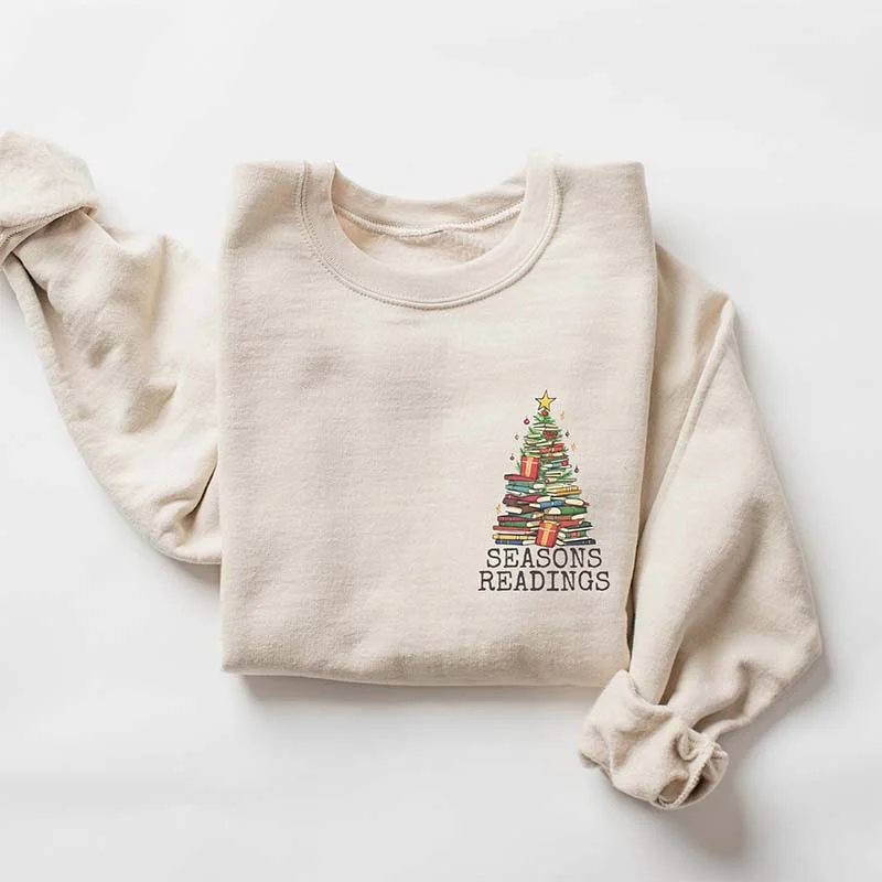 Sweatshirts with plush texture -Seasons Readings Book Nerd Sweatshirt