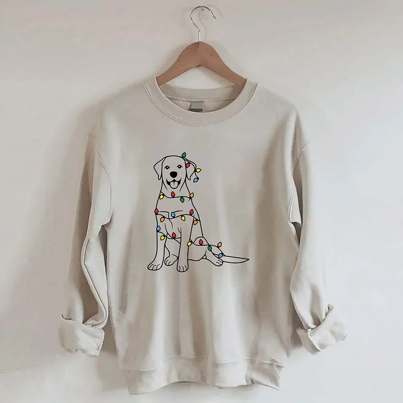 Sweatshirts with brass trim -Labrador Dog Christmas Sweatshirt