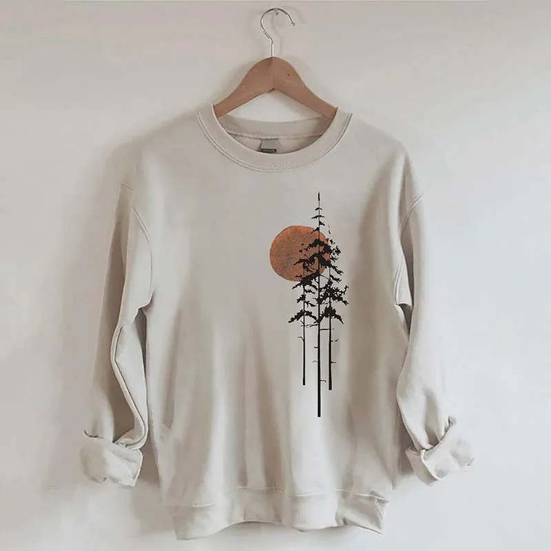 Sweatshirts with tie sleeves -Sunrise Nature Sweatshirt