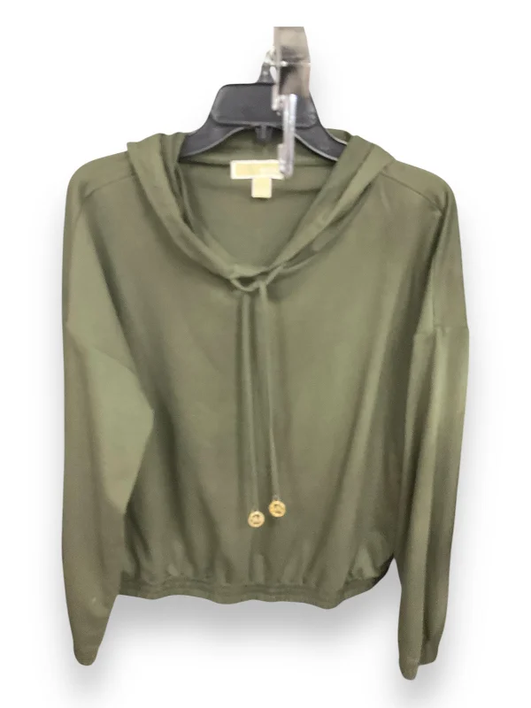 Sweatshirts with long hem -Sweatshirt Hoodie By Michael By Michael Kors In Green, Size: Xl