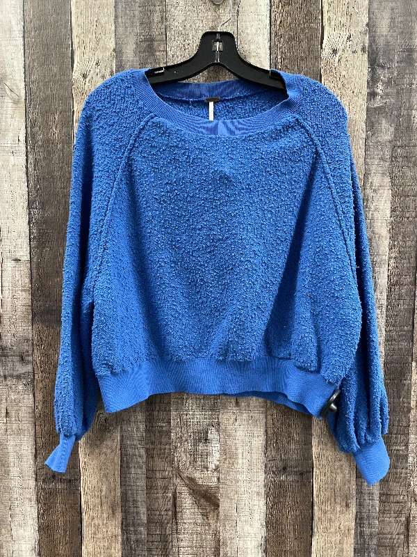 Sweatshirts with soft cuffs -Sweatshirt Crewneck By Free People In Blue, Size: Xs