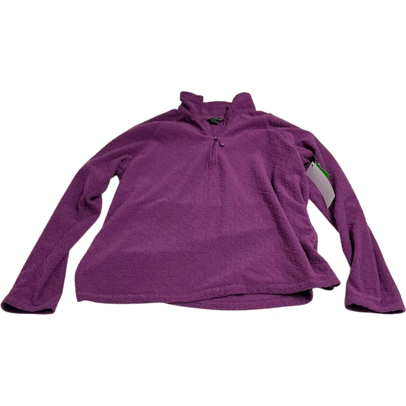 White sweatshirts with cable knit -Sweatshirt Collar By Eddie Bauer In Purple, Size: Mp