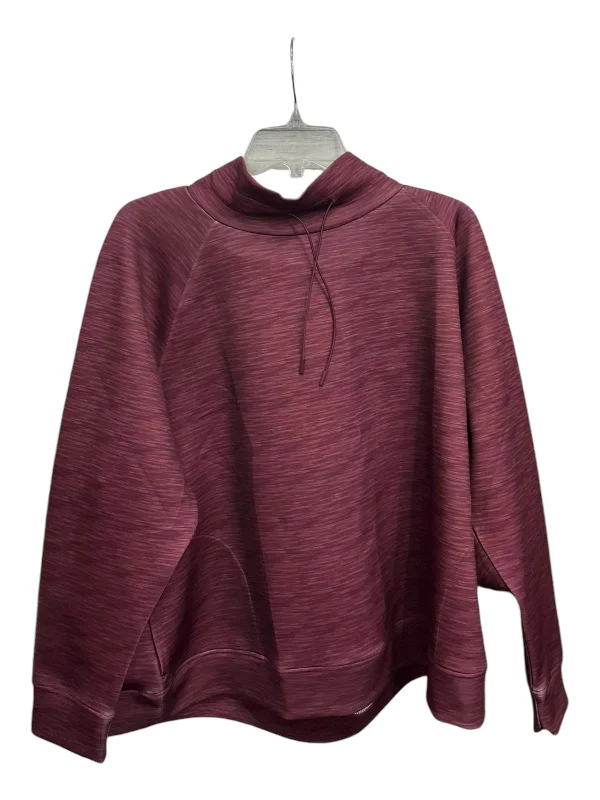 Soft sweatshirts for fall nights -Athletic Sweatshirt Collar By Livi Active In Pink, Size: 3x