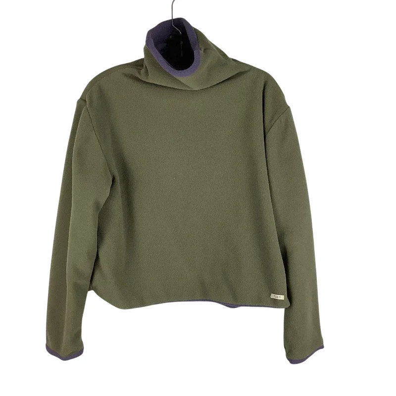 Sweatshirts with loose weave -Sweatshirt Collar By Cmc In Green, Size: M