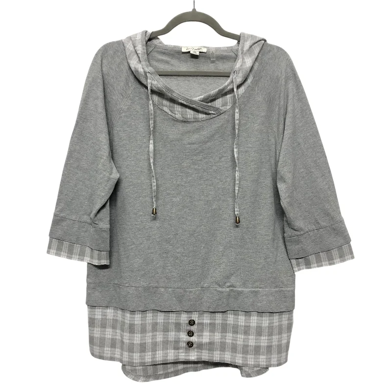 Cheap sweatshirts under 25 dollars -Sweatshirt Hoodie By Simply Noelle In Grey, Size:L