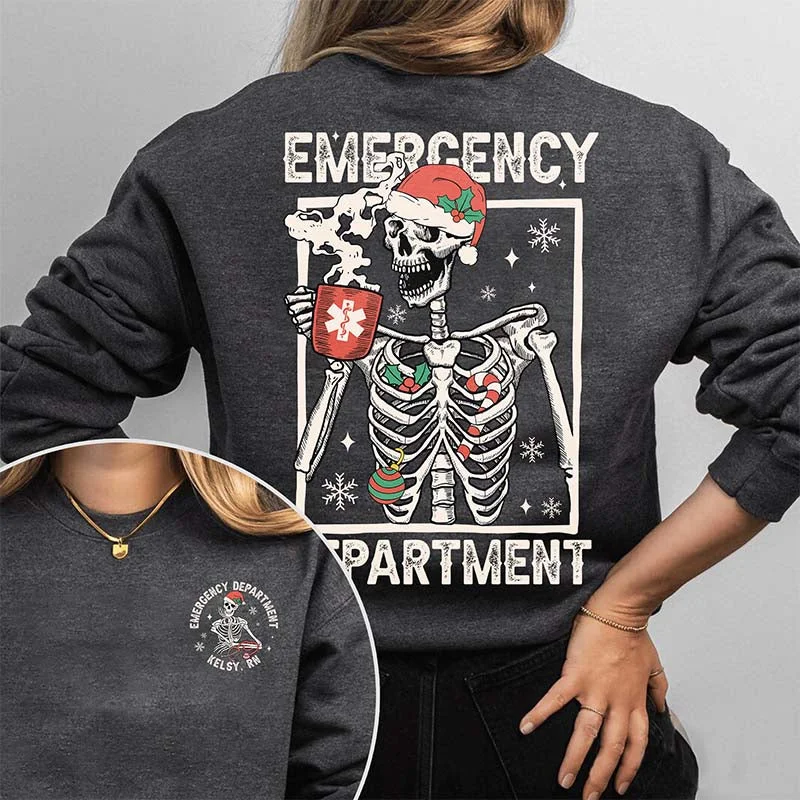 Sweatshirts with side fringes -Emergency Department Christmas Sweatshirt