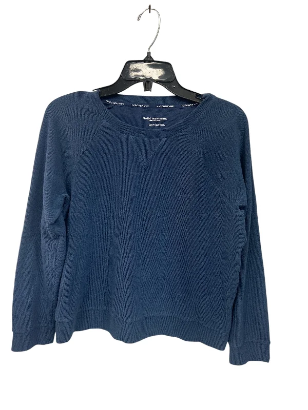 Sweatshirts with front ruffles -Sweatshirt Crewneck By Marc New York In Navy, Size: S