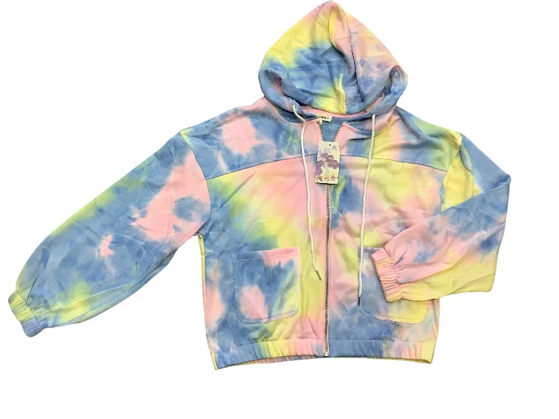 Sweatshirts with front pleats -Sweatshirt Hoodie By Ee Some In Tie Dye Print, Size: M