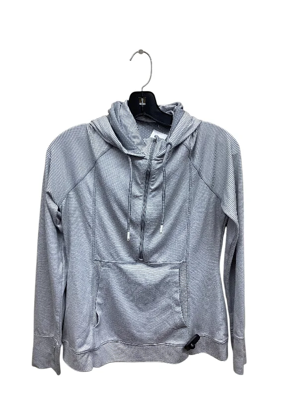 Sweatshirts with long fringe -Sweatshirt Hoodie By Athleta In Grey, Size: S