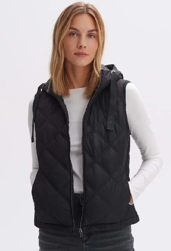 Jacket with long fringe -Wemo Quilted Gilet