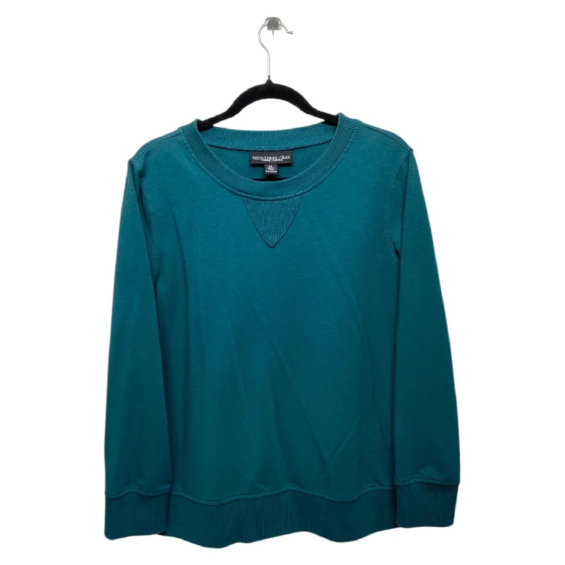 Sweatshirts with cloud design -Athletic Sweatshirt Crewneck By Monterey Bay In Green, Size: Lp