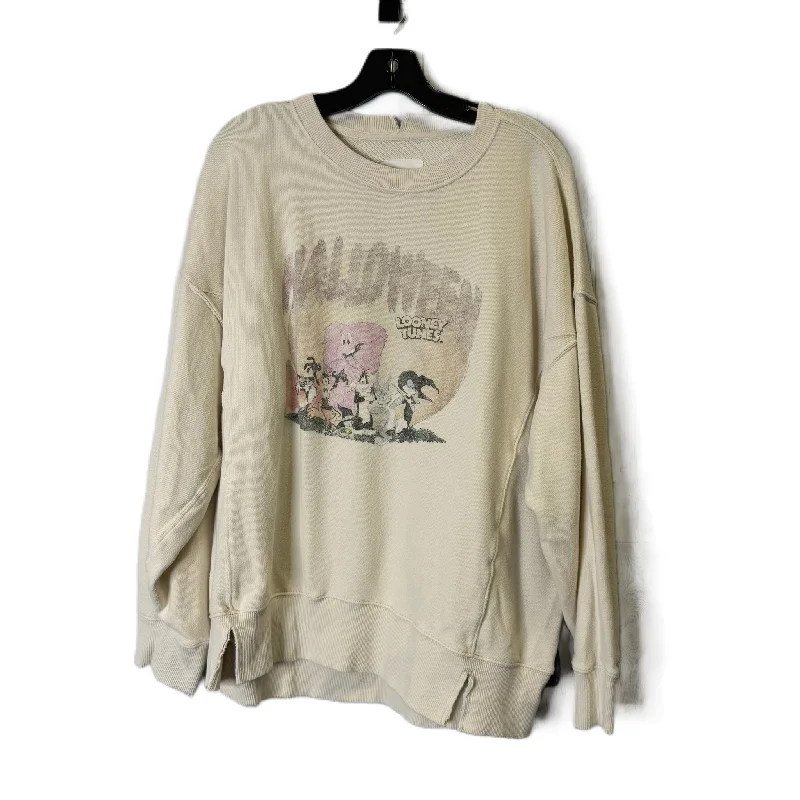 Sweatshirts with relaxed fit -Sweatshirt Crewneck By Aerie In Cream, Size: M