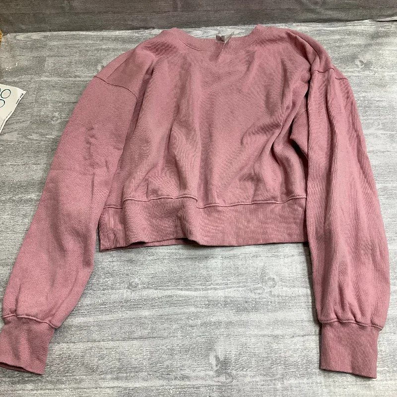 Men's black sweatshirts for gym -Sweatshirt Collar By Old Navy In Pink, Size: S