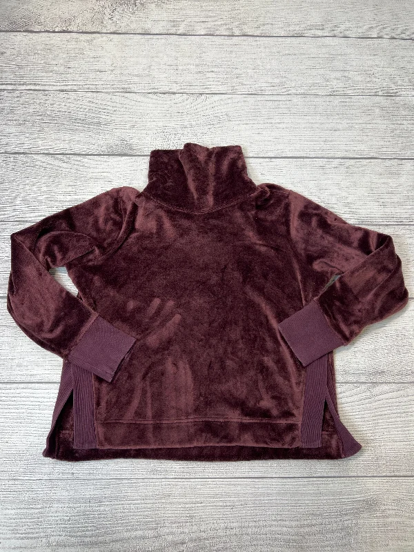 Red sweatshirts for casual style -Athletic Sweatshirt Crewneck By Athleta In Maroon, Size: S