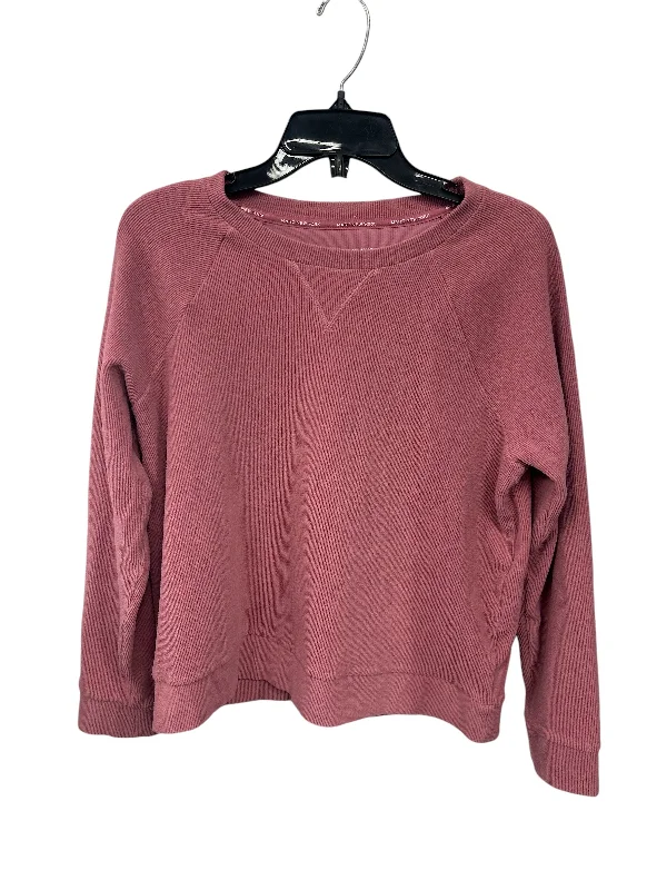 Sweatshirts with long hem -Sweatshirt Crewneck By Marc New York In Pink, Size: S