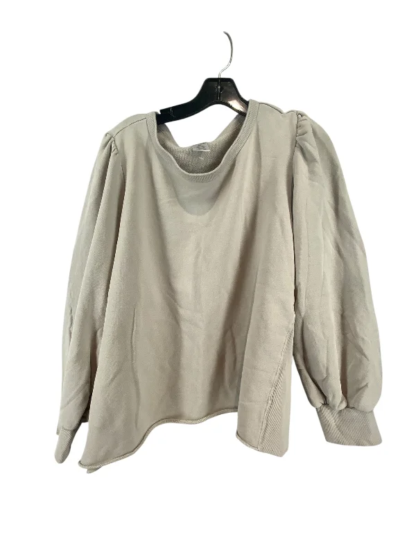 Sweatshirts with pearl trim -Sweatshirt Crewneck By Clothes Mentor In Cream, Size: Xl