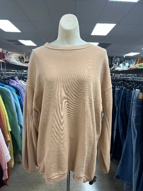 Soft sweatshirts for sensitive skin -Sweatshirt Crewneck By Aerie In Tan, Size: Xs