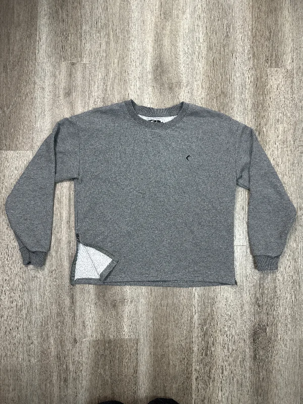 Lightweight sweatshirts for fall days -Athletic Sweatshirt Crewneck By Zyia In Grey, Size: M