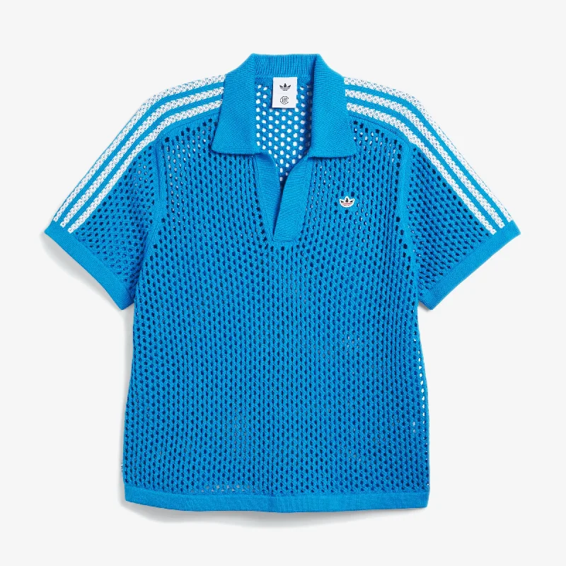 funny street t-shirts -ADIDAS ORIGINALS | CLOT CROCHET POLO BY EDISON CHEN { BRIGHT BLUE