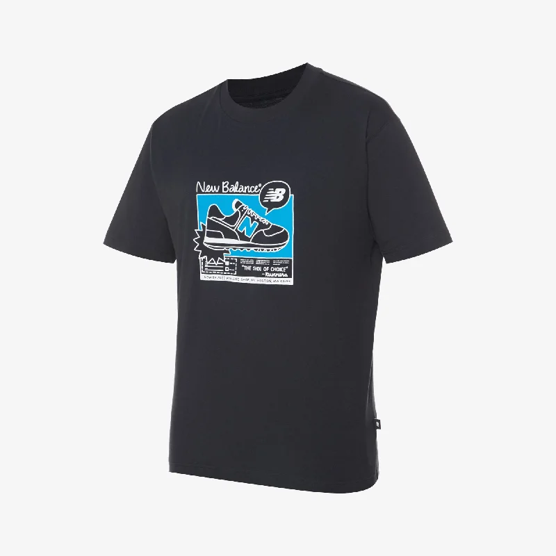 military graphic t-shirts -New Balance | ADVERT GRAPHICS T-SHIRT  { BLACK