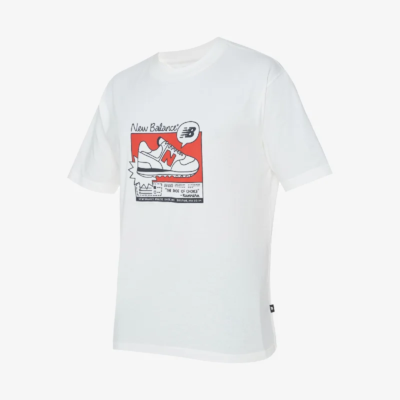 funny animal t-shirts -New Balance | ADVERT GRAPHICS T-SHIRT  { WHITE