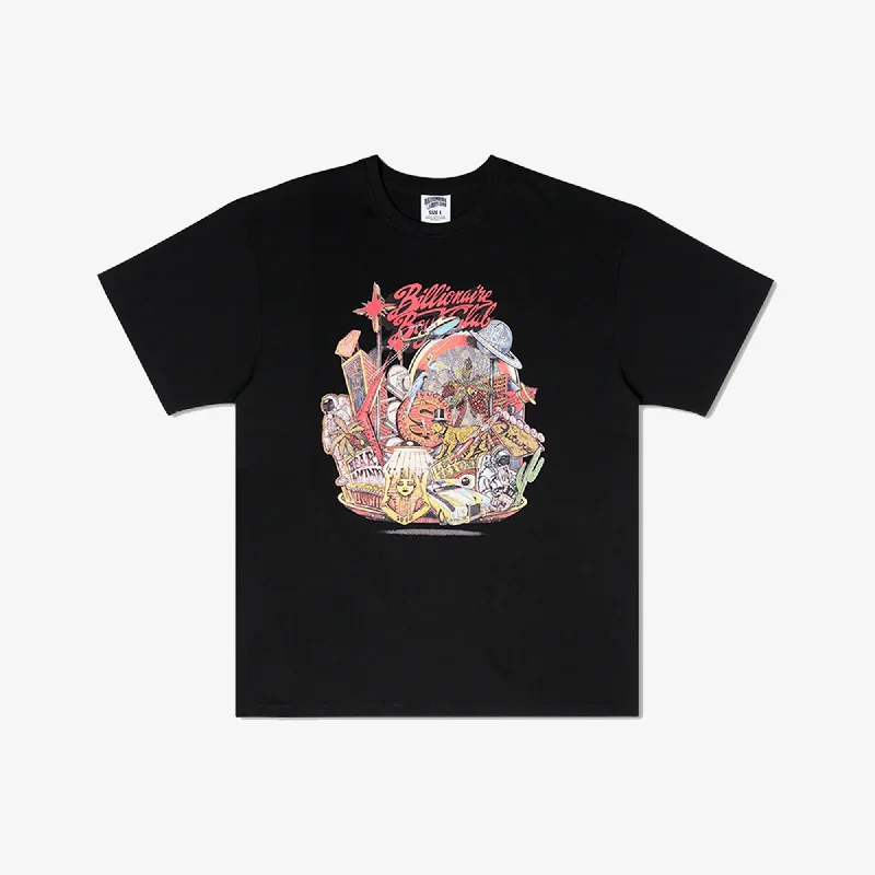 athletic funny t-shirts -BILLIONAIRE BOYS CLUB | BB FLOATING CITY SS TEE { BLACK