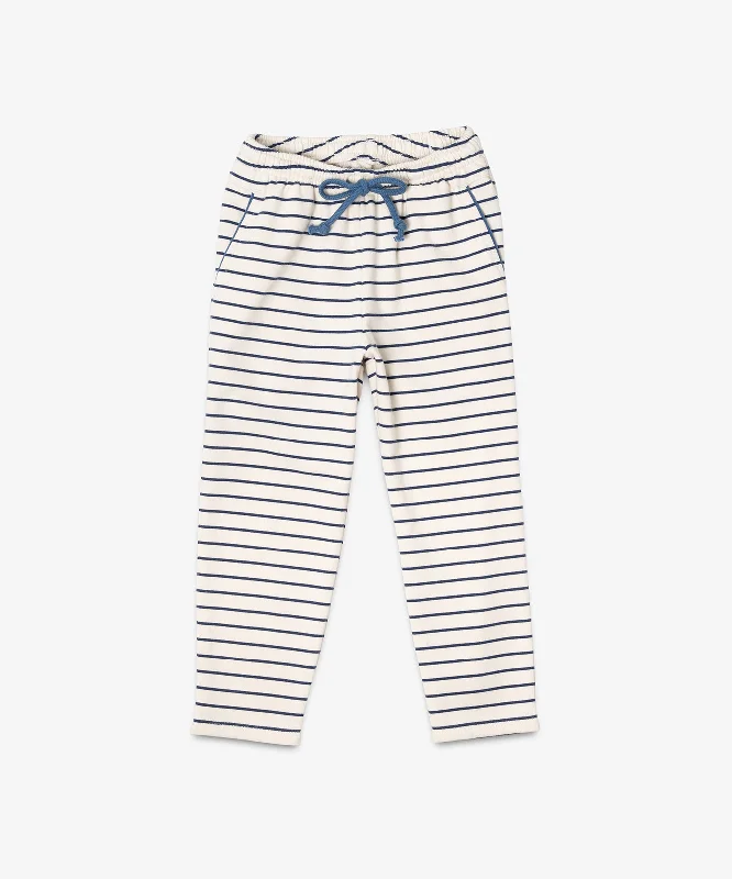 basic summer t-shirts -Chris Jogger, Navy French Stripe